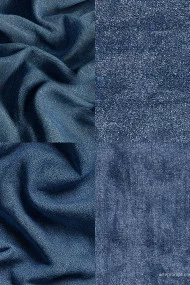 Rugged blue denim jeans texture with detailed seams and casual style, perfect for fashion design projects.