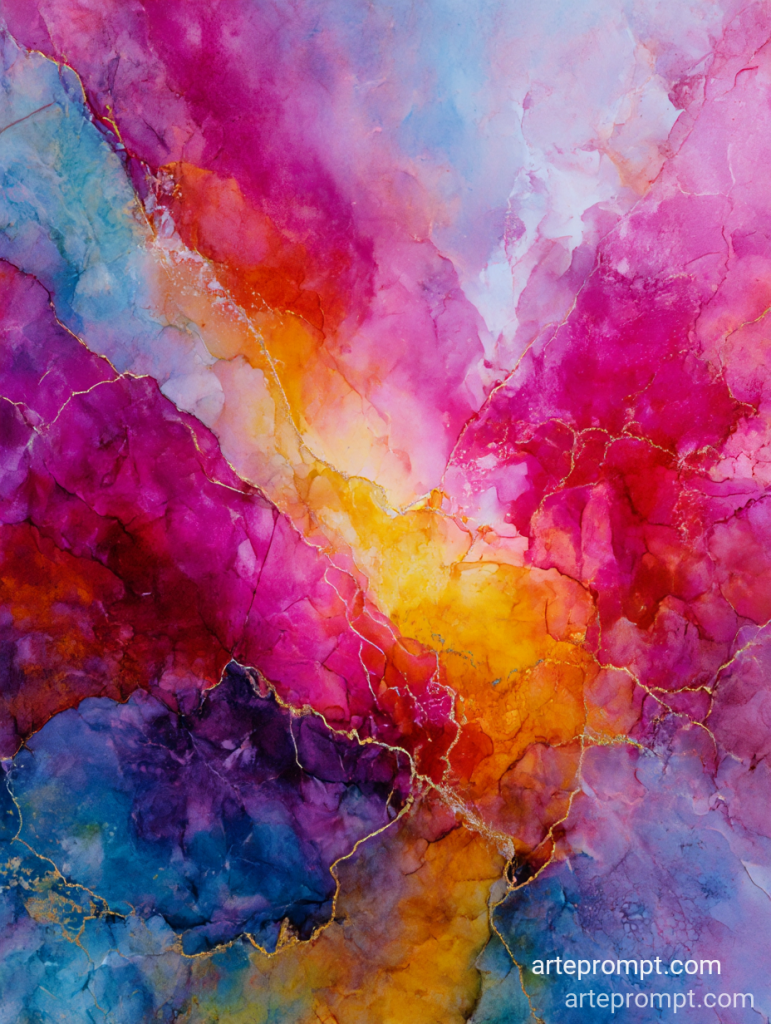 Vibrant Abstract Watercolor Art